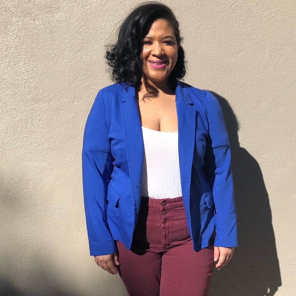 Plus size Royal Blue Blazer